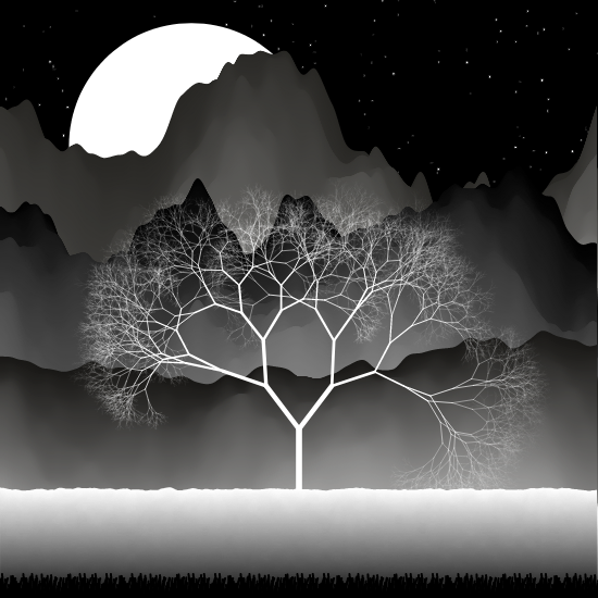 B&W Landscape #13 static token preview