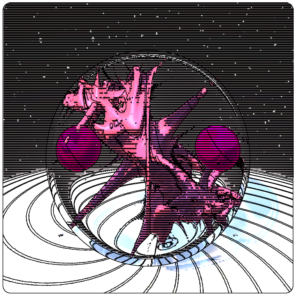 LL21 Mac Plus Fractal-in-a-Globe #12 static token preview