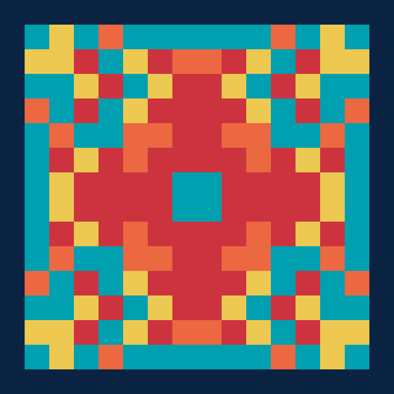 Pixel Mandala #3 static token preview