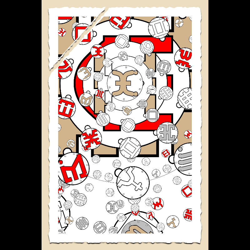 Fractals and fractures -"Alphabetic Signs" #59 static token preview