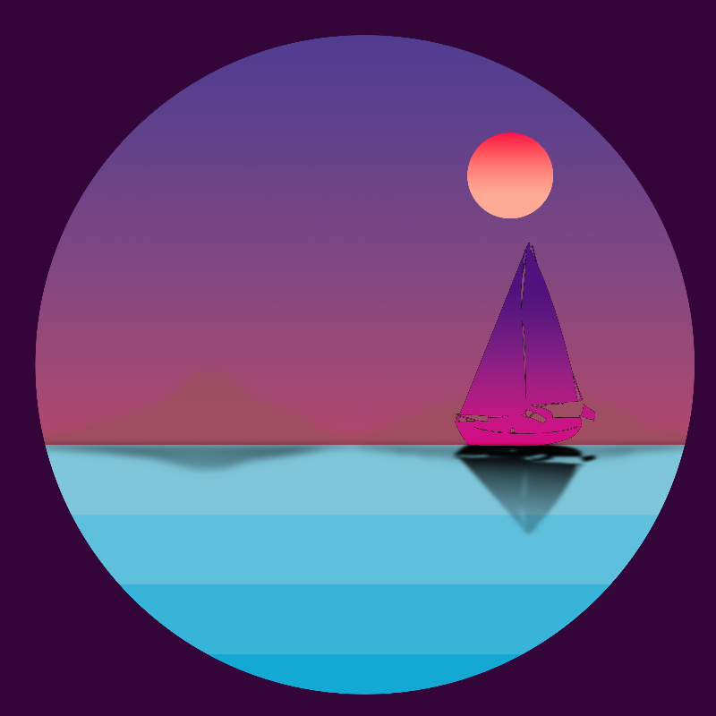 Boat on the sea #1 static token preview