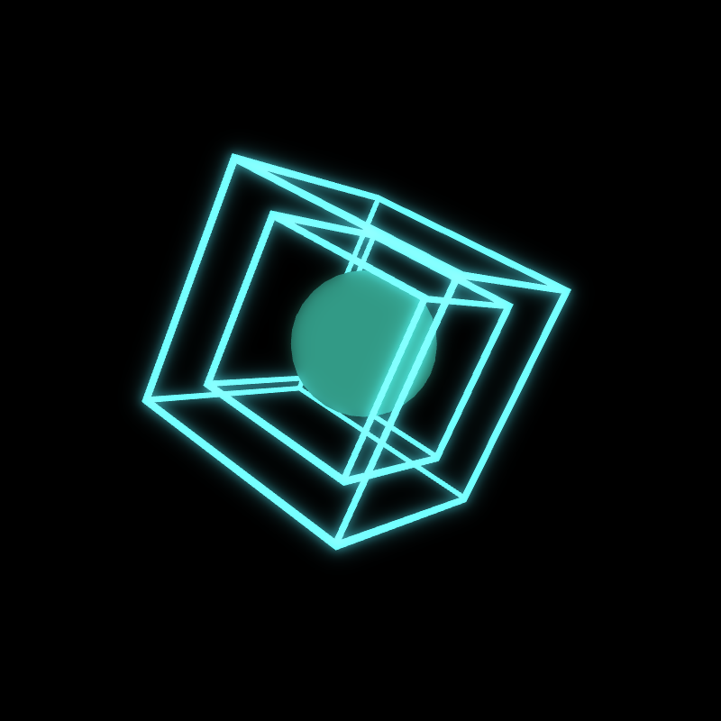 Generative Animation : Two Cube and Sphere #1 static token preview