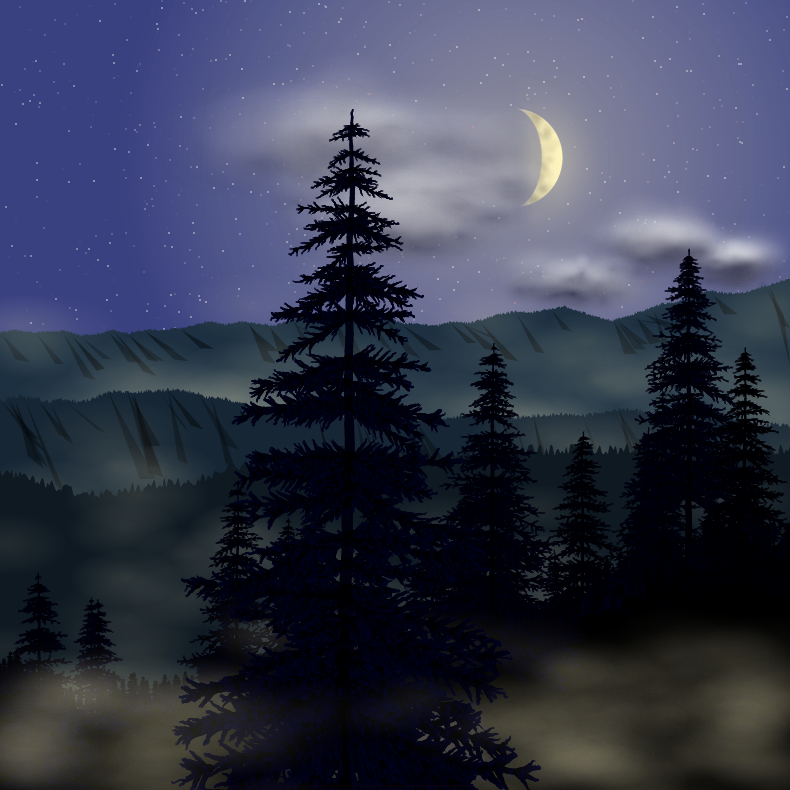 Moonlit Mountains #17 static token preview