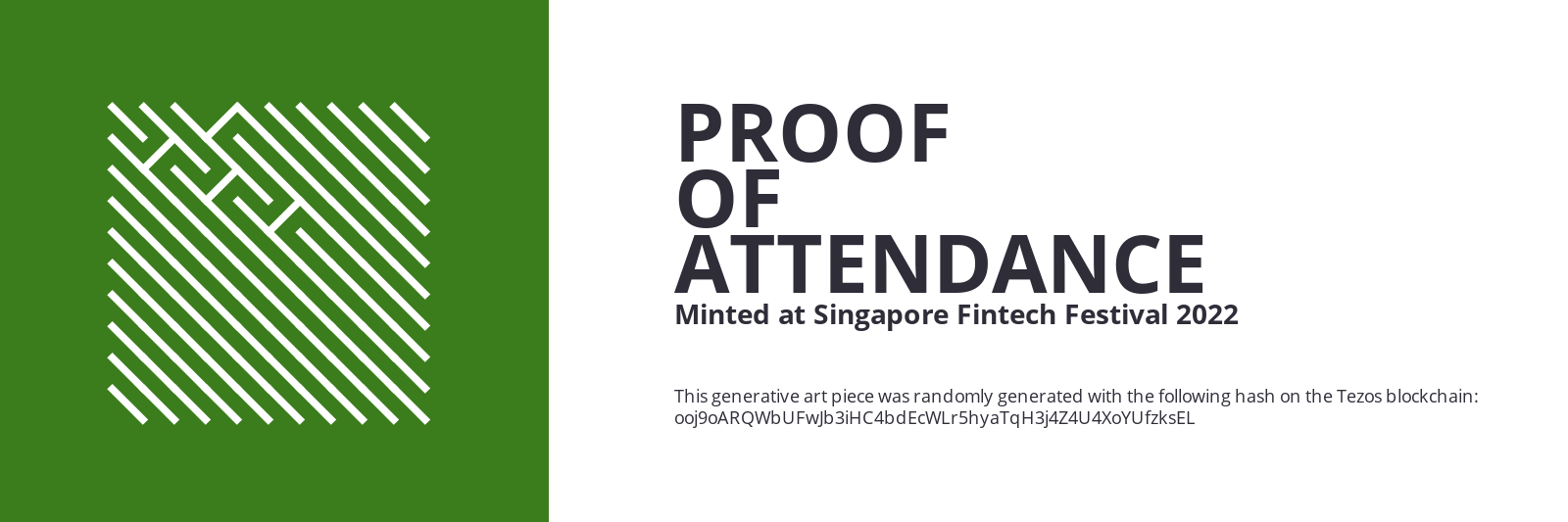 SFF2022 Proof of Attendance Token #6 static token preview