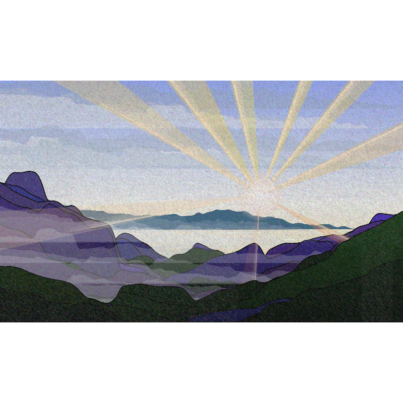 Sunrise over a Mountain Lake #7 static token preview