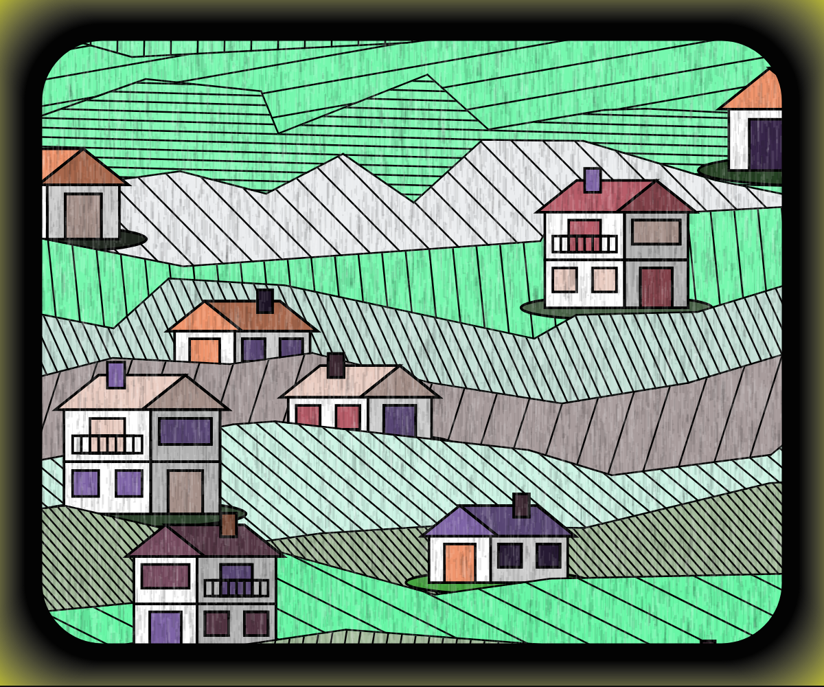 Rainy village #8 static token preview