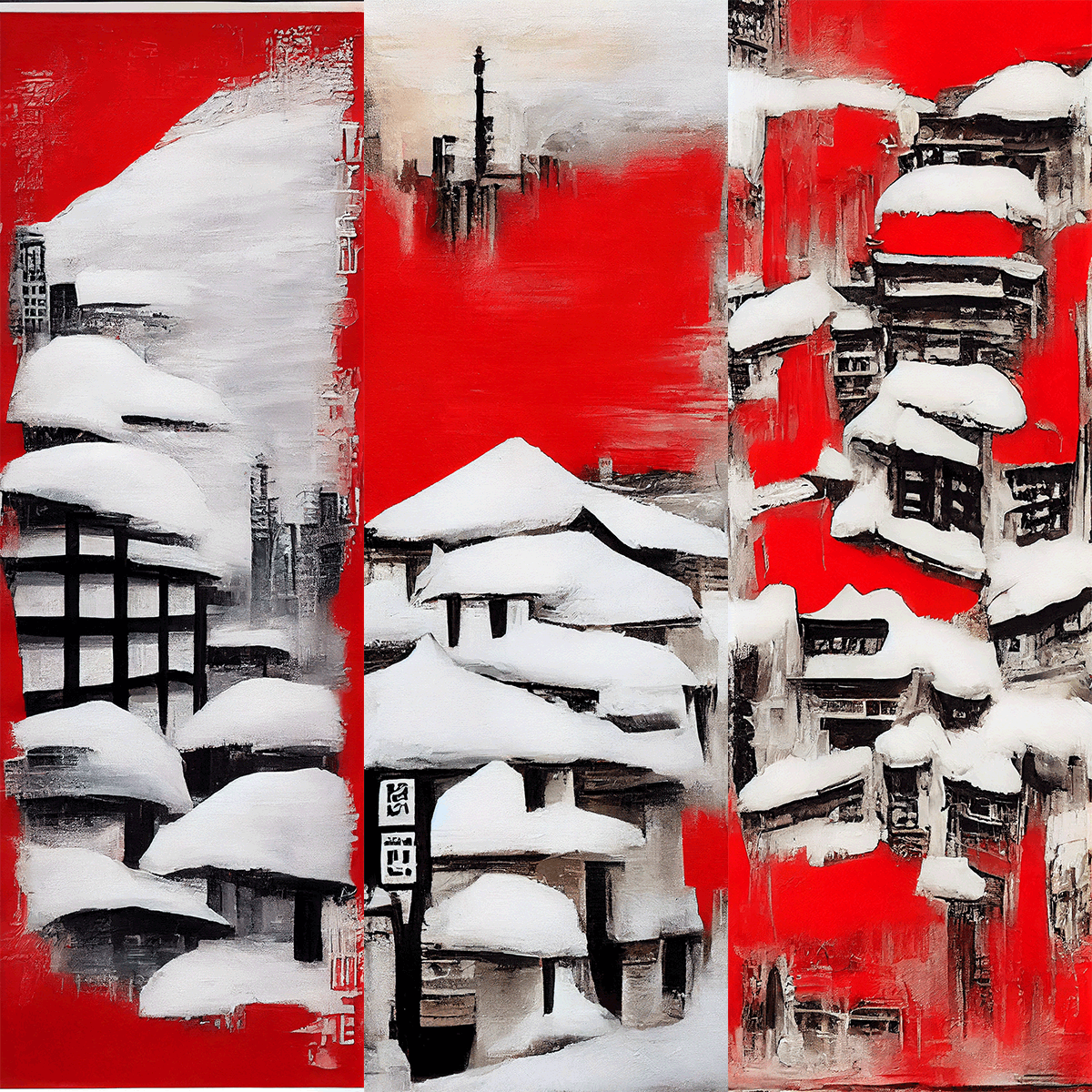 AI Japanese City in Winter #7 static token preview