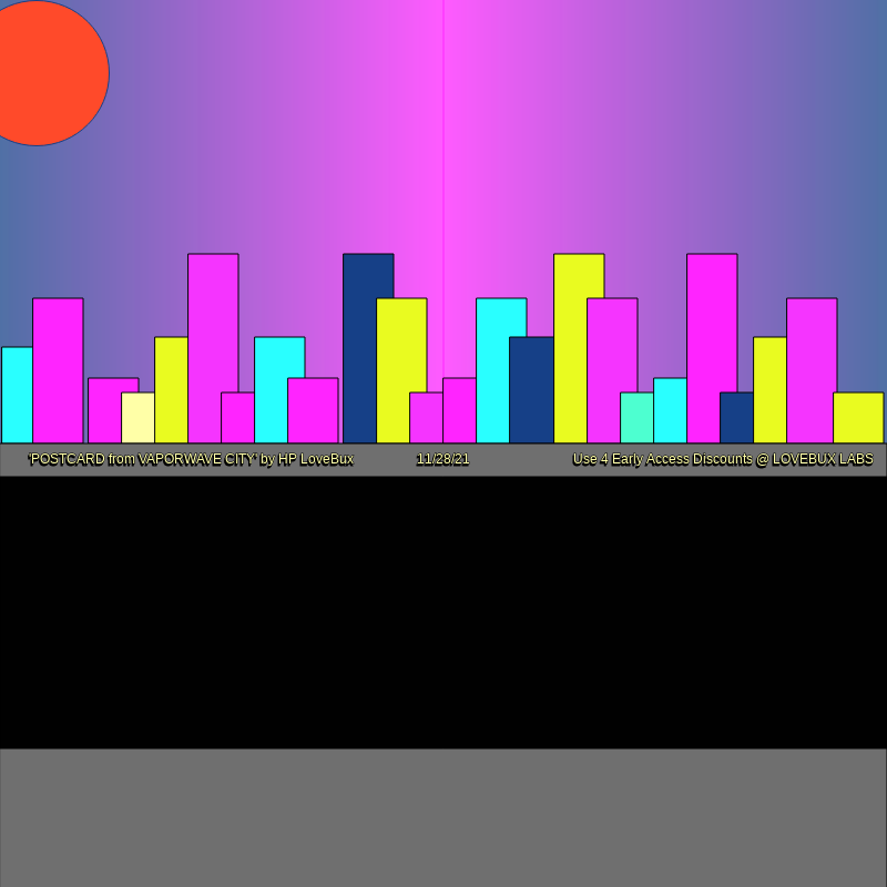 Vaporwave CITY: "Seek the Black Sun" #11 static token preview