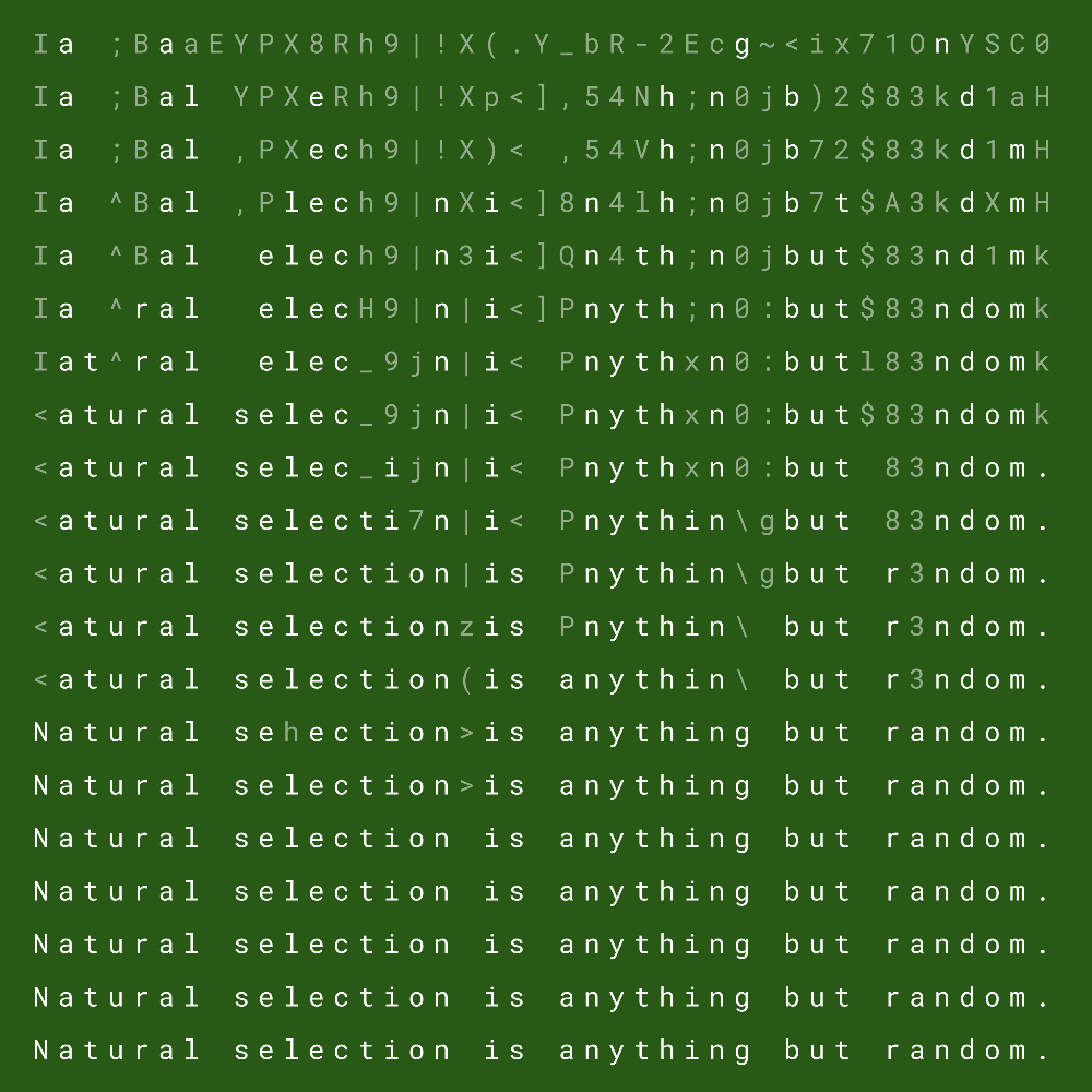 Natural selection #25 static token preview