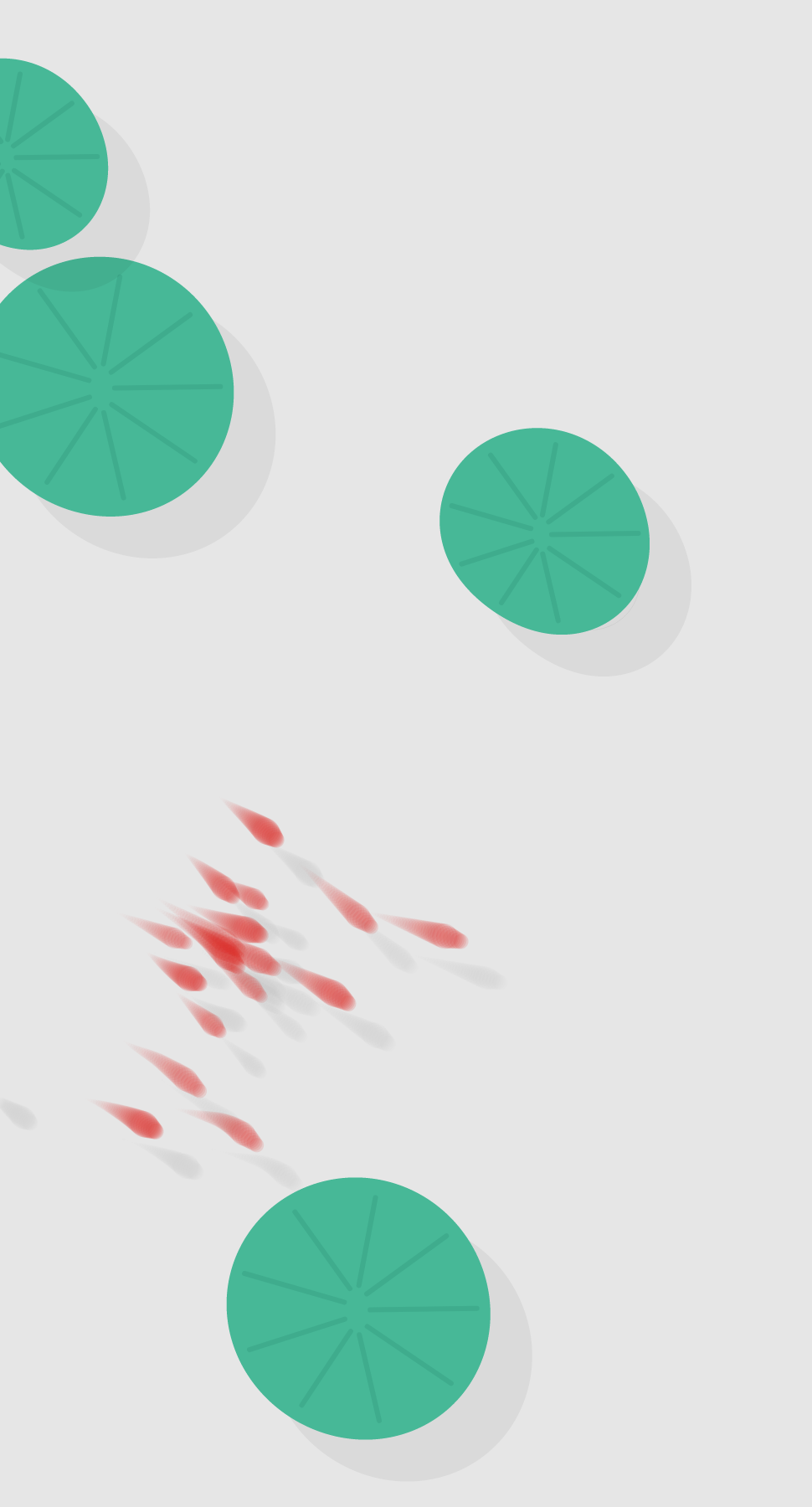 Fish playing among lotus leaves #7 static token preview