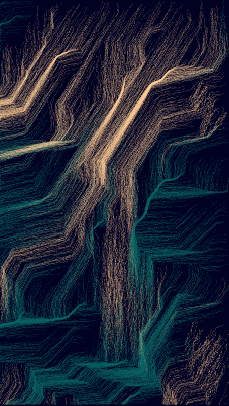 Algoscapes | Rock-face #20 static token preview