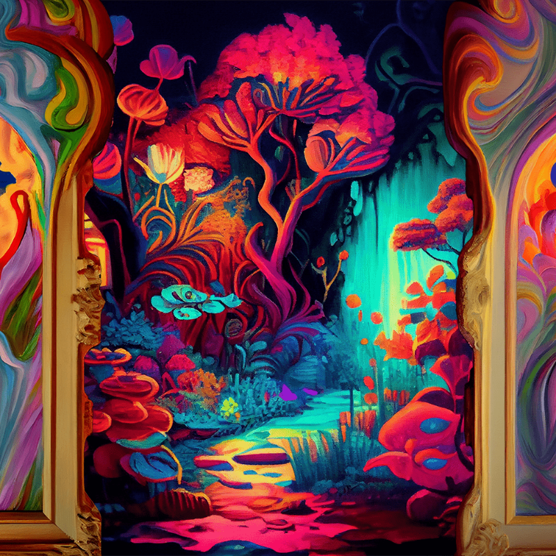 AI Psychedelic Garden #4 static token preview