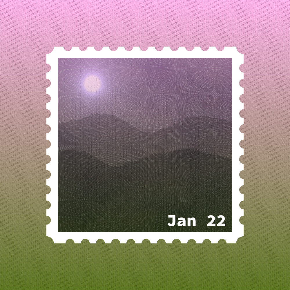 January 2022 stamp #2 static token preview
