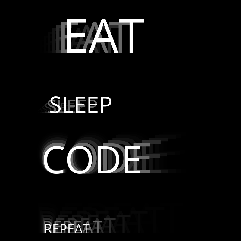Eat Sleep Code Repeat #19 static token preview