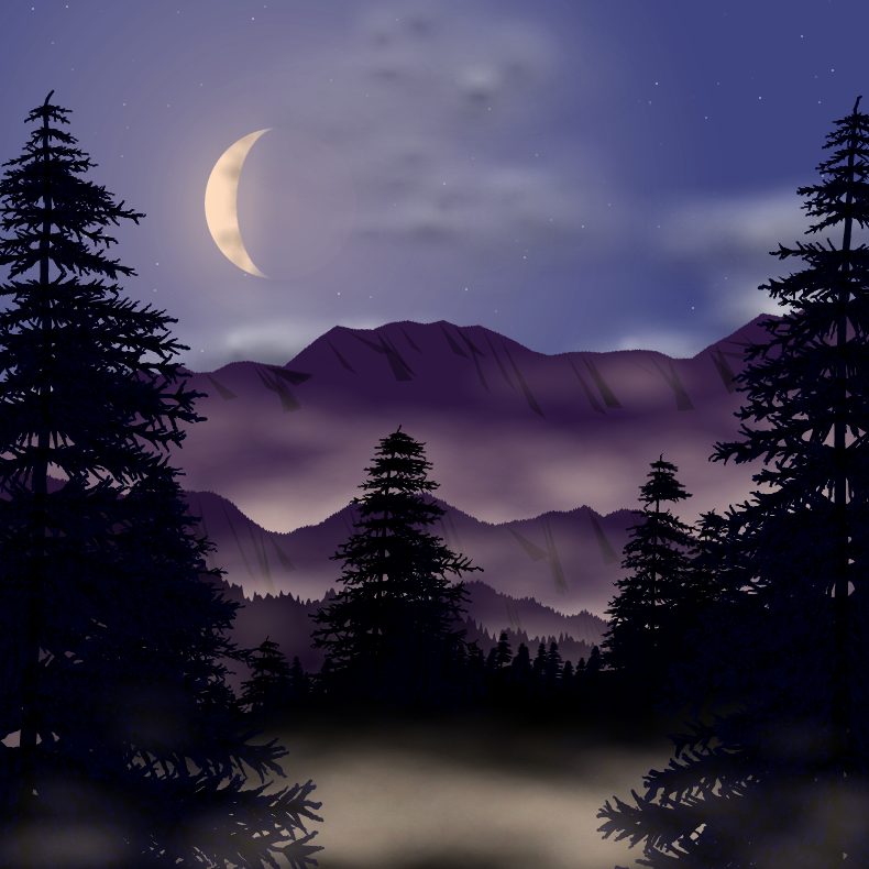 Moonlit Mountains #16 static token preview
