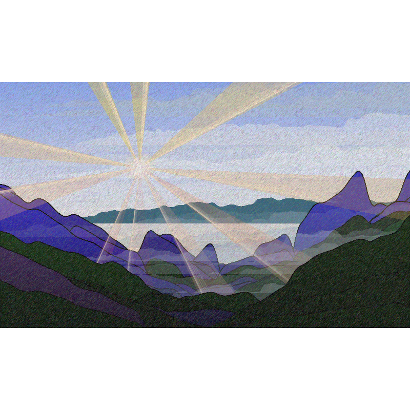 Sunrise over a Mountain Lake #3 static token preview