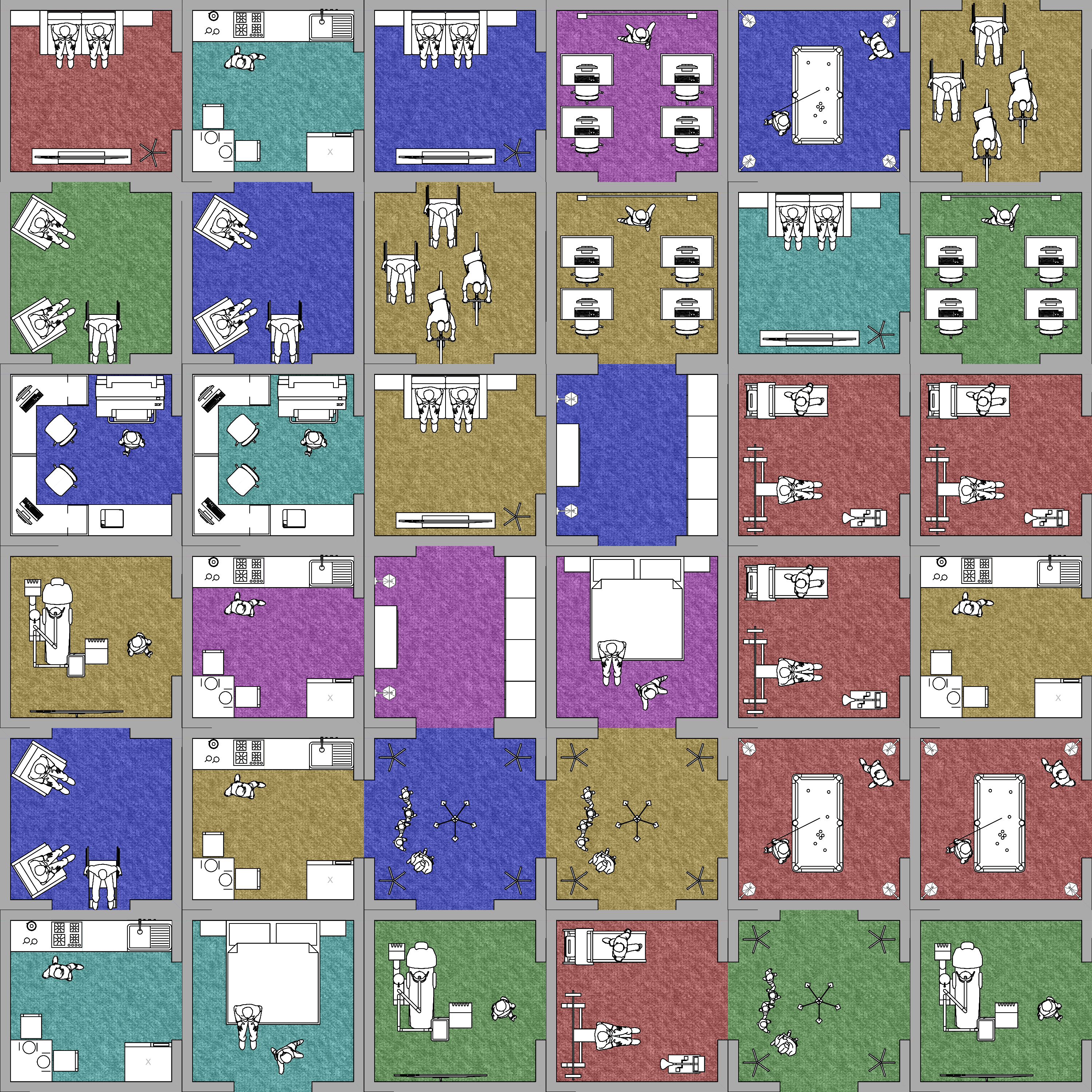 Harlequin block building #4 static token preview