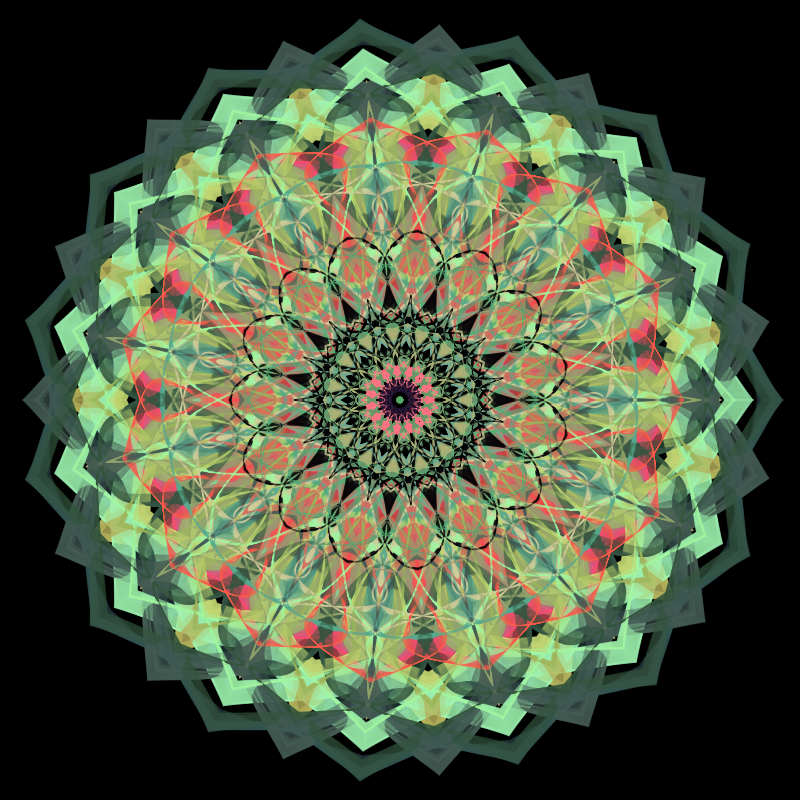 Morphing Mandala - #fxhashturnsone charity #14 static token preview