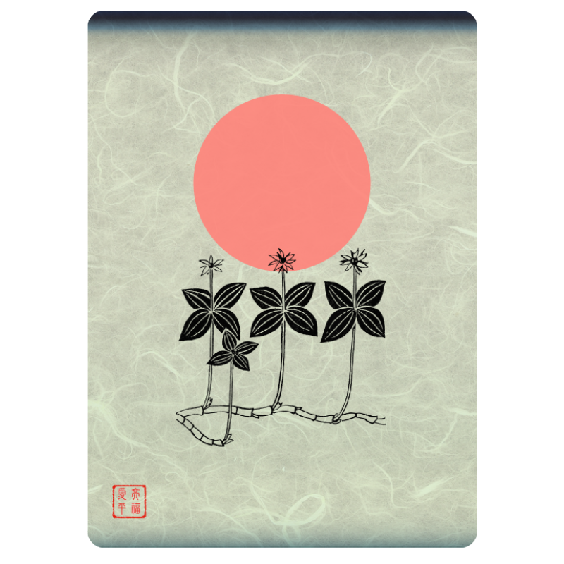 Zen flower card #25 static token preview