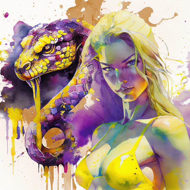 Artemis and Snake #7 static token preview