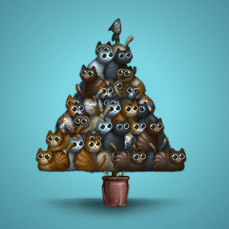 Fluffy Christmas Tree #22 static token preview