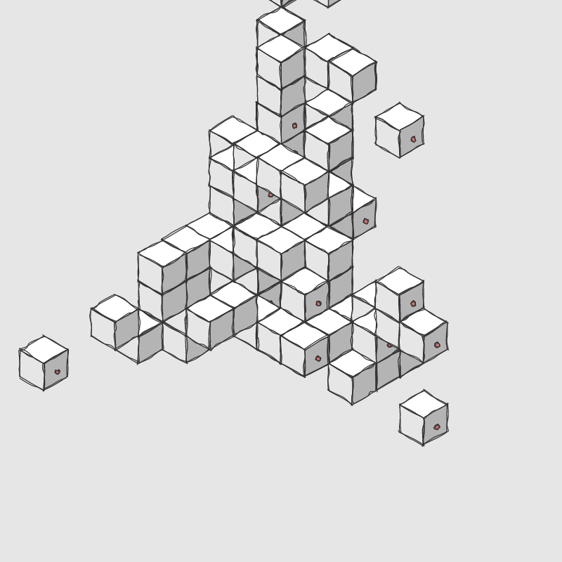 Hand drawn Voxels #7 static token preview