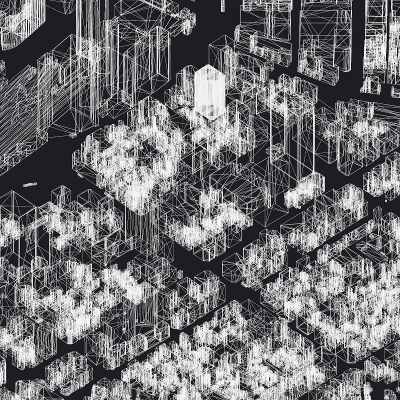Wireframe City: Tokyo Shibuya #4 static token preview