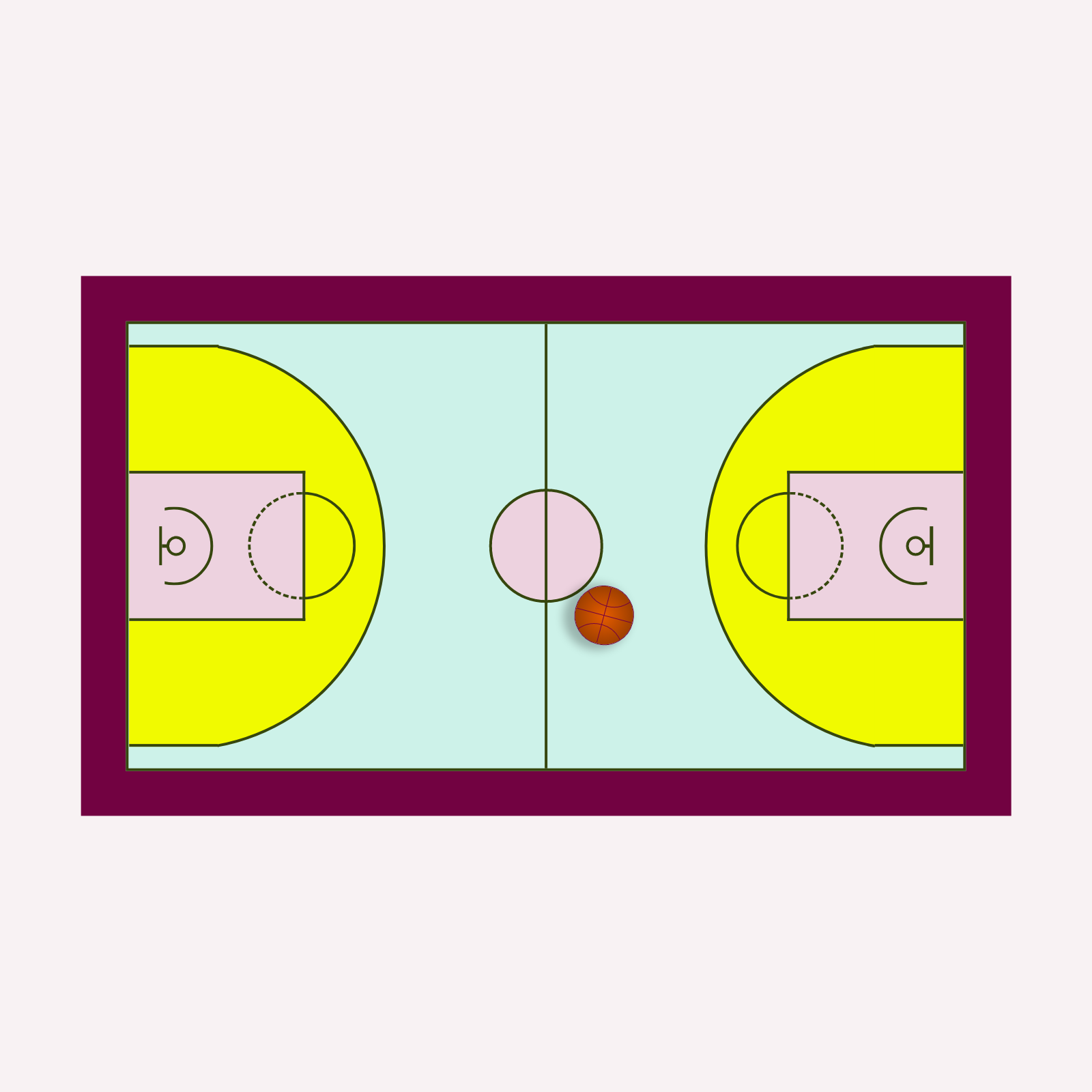 BasketBall Court Colorized. #3 static token preview
