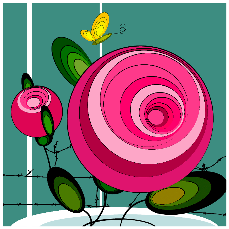 Butterfly & Roses #1 static token preview
