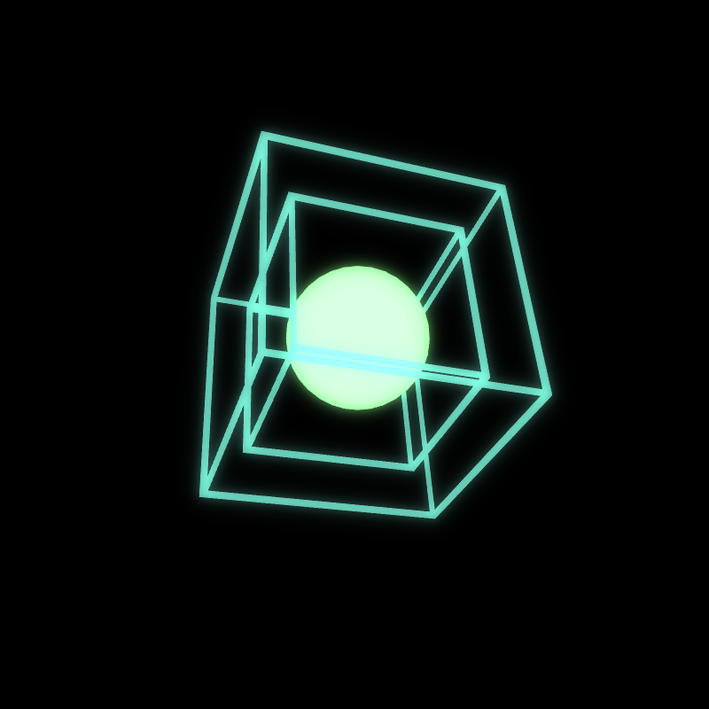 Generative Animation : Two Cube and Sphere #7 static token preview