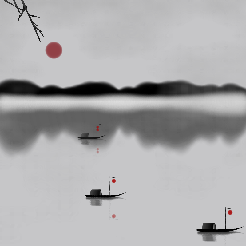 Lakes and Mountains Ink Painting #43 static token preview