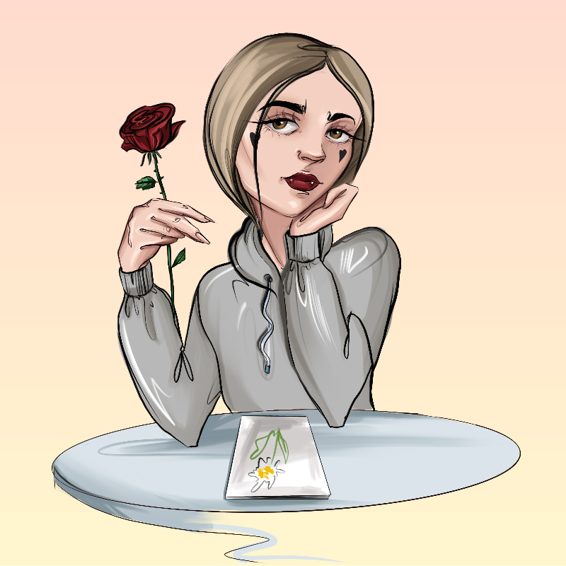 Girl at the table #21 static token preview