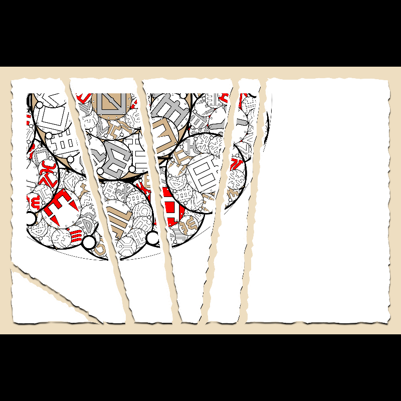 Fractals and fractures -"Alphabetic Signs" #21 static token preview