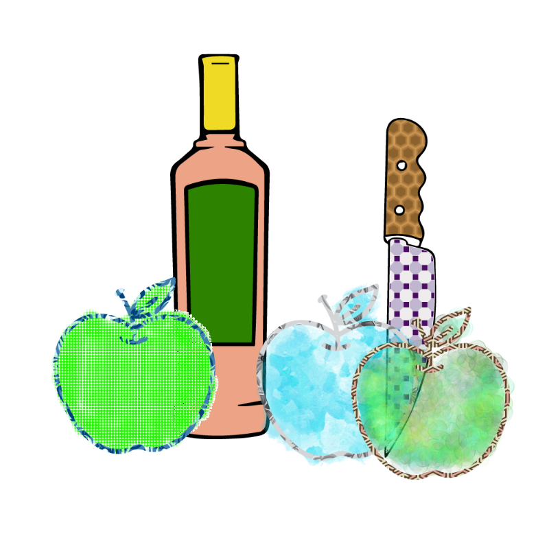 bottle and apples #12 static token preview