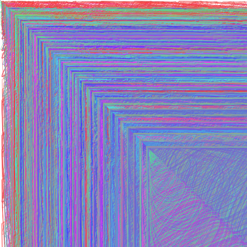 Collatz Bezier Rainbow static project preview