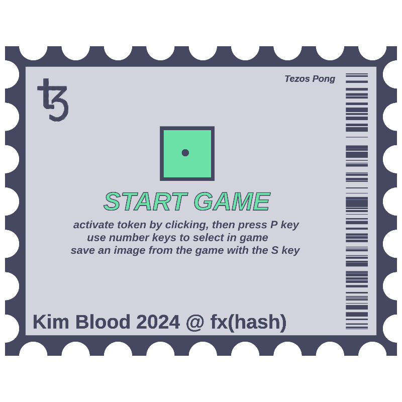 Tezos Pong #11 static token preview