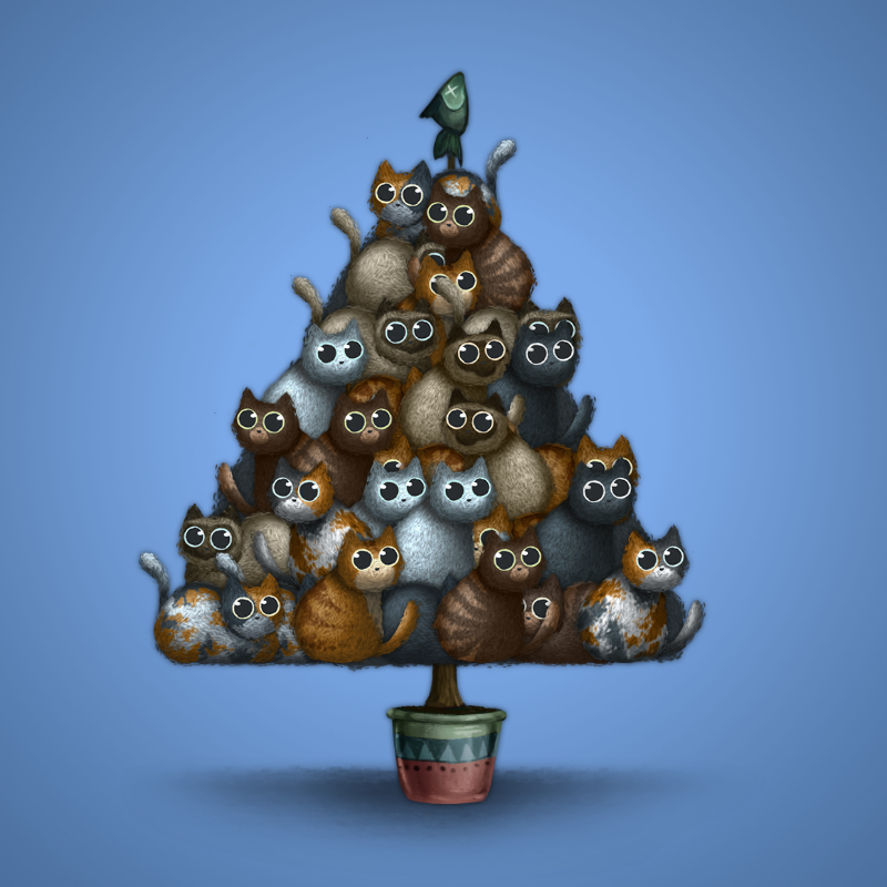 Fluffy Christmas Tree #19 static token preview