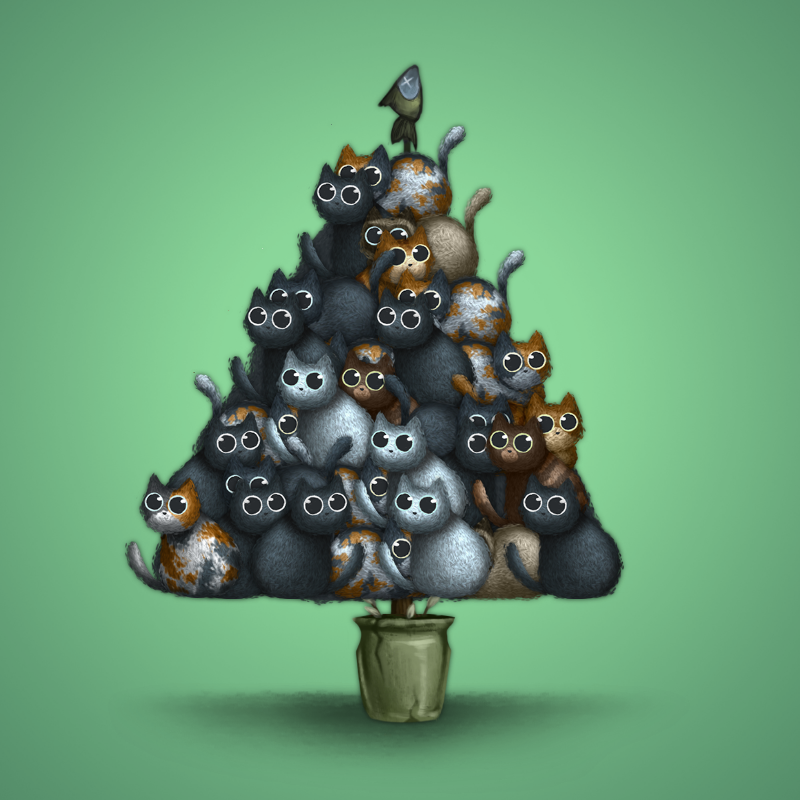 Fluffy Christmas Tree #7 static token preview