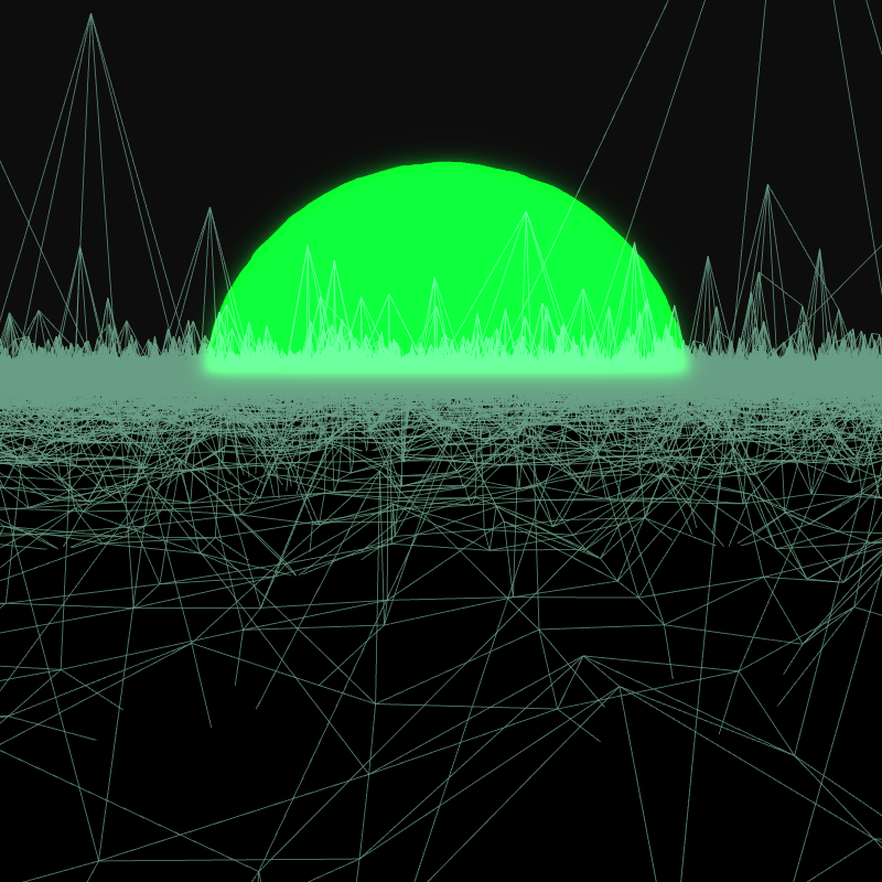 Generative Retrowave Field #24 static token preview