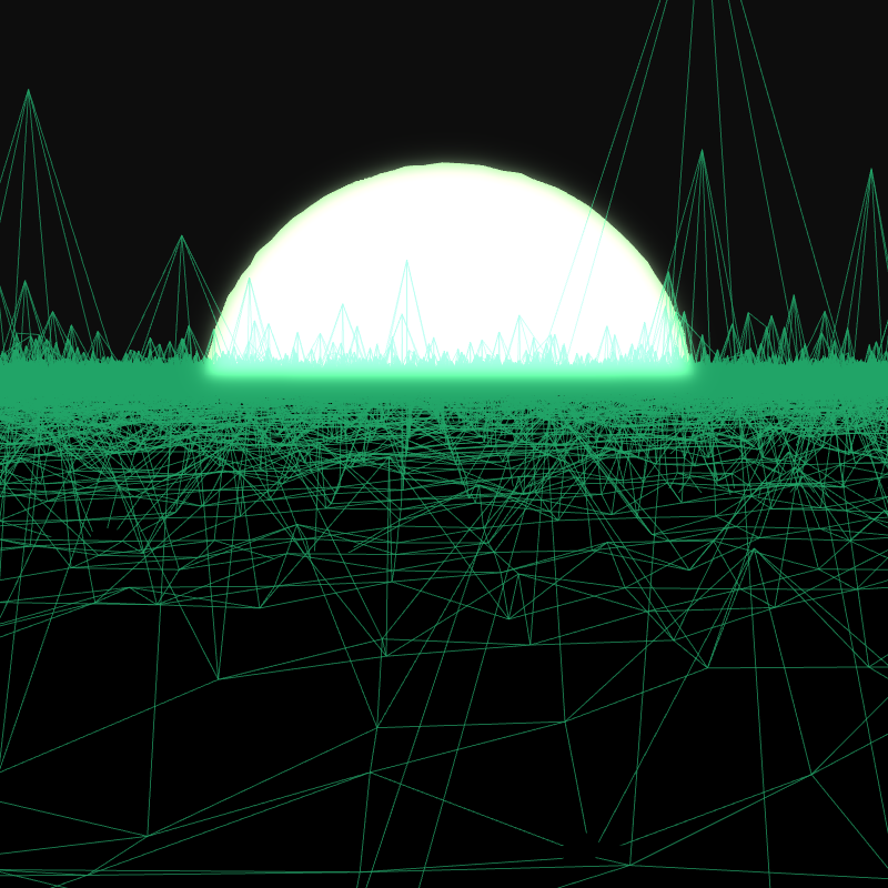 Generative Retrowave Field #4 static token preview