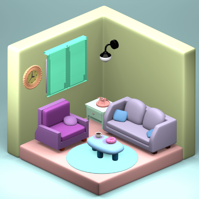 3D Fantasy Living room #8 static token preview