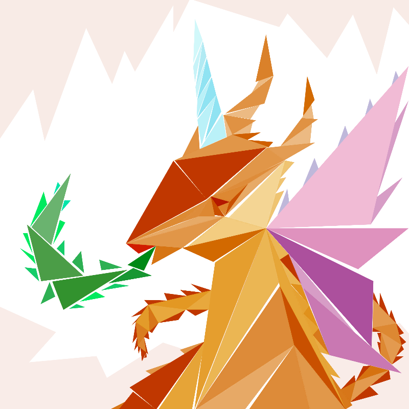 Unicorn dragon #6 static token preview