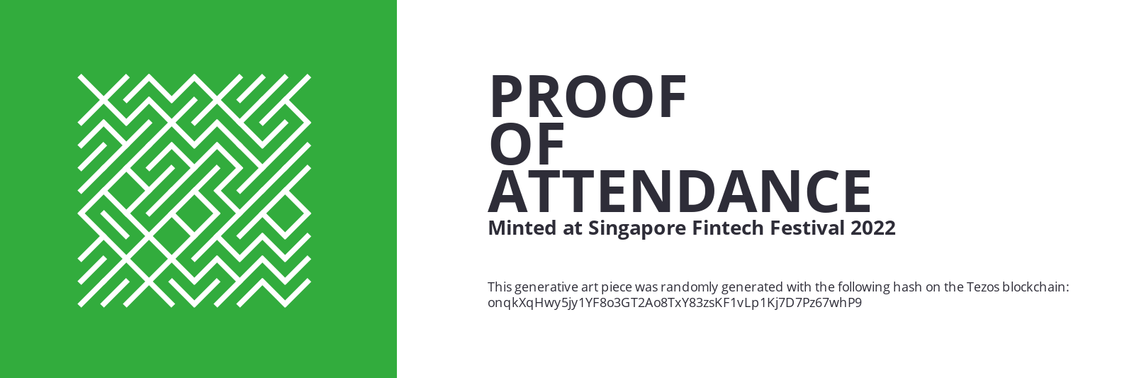 SFF2022 Proof of Attendance Token #1034 static token preview
