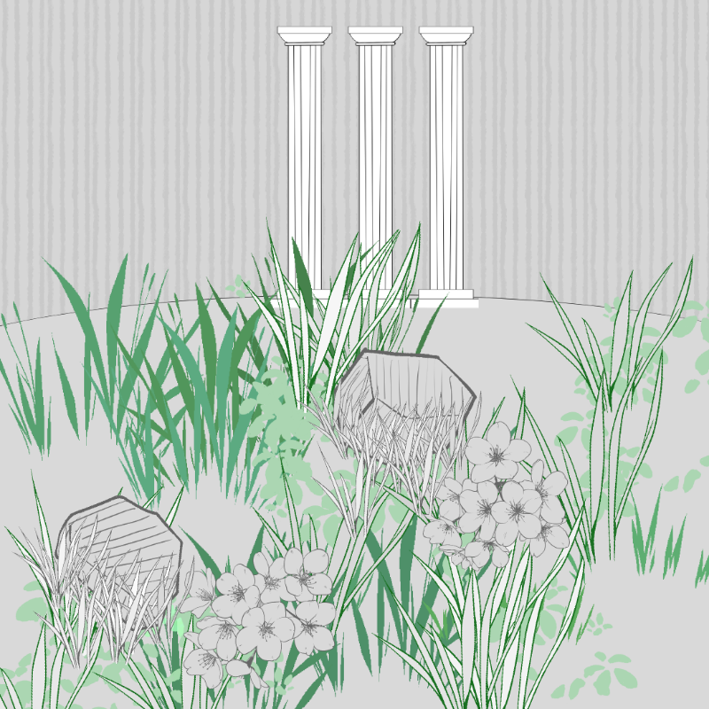 Wild Grass and Rubble #15 static token preview