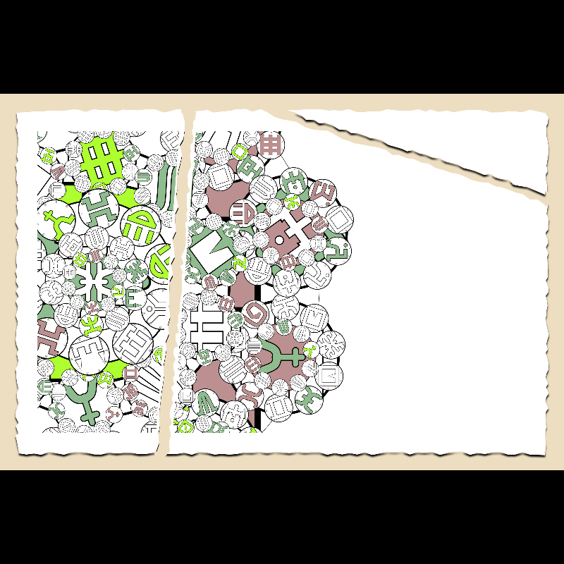 Fractals and fractures -"Alphabetic Signs" #18 static token preview