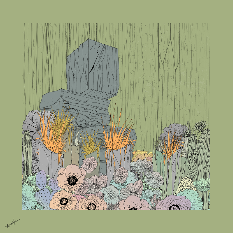 Garden of Lines #Rocks_Blooms #13 static token preview