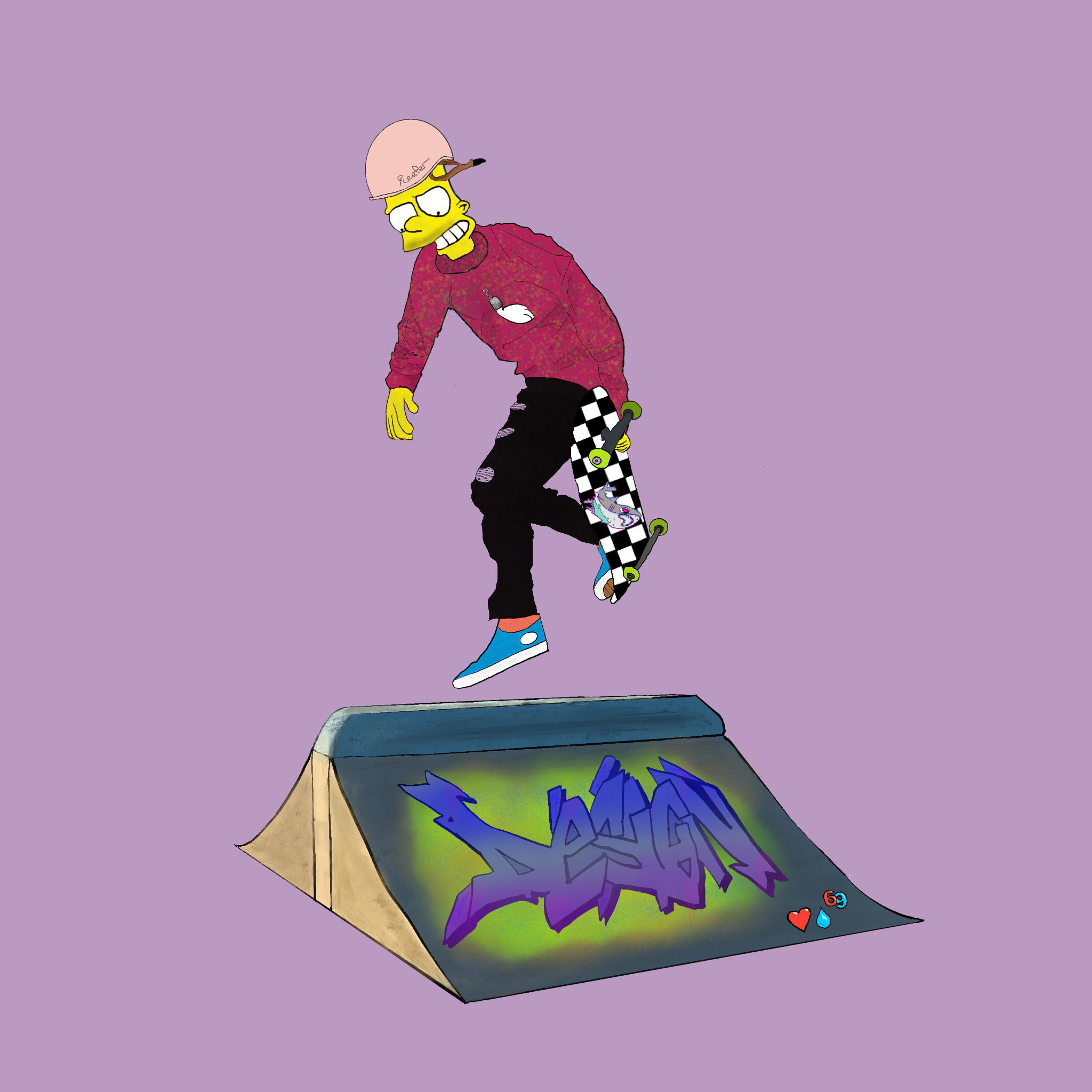 Thrashin' Springfield #13 static token preview