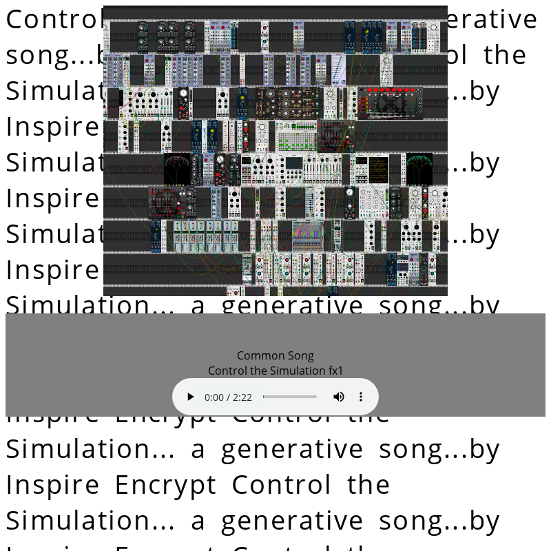 Control the Simulation generative music #1 static token preview