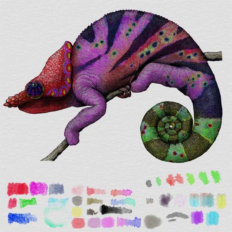 Colorful Cameleon #7 static token preview