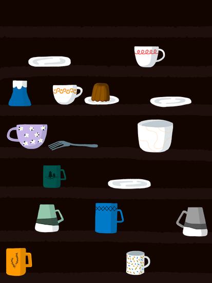 Cups on Shelf #6 static token preview